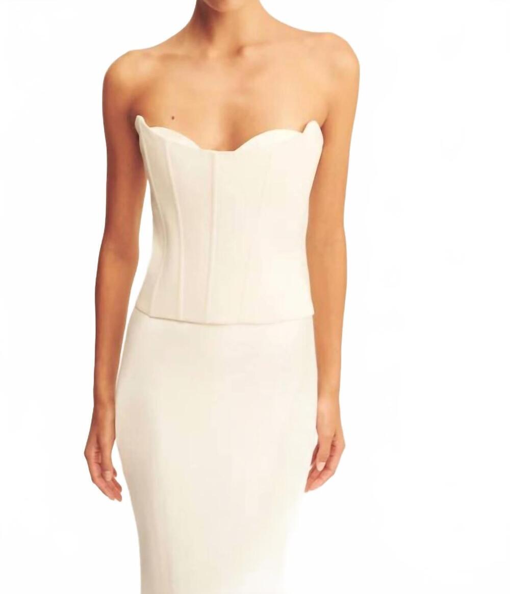 NEW SHONA JOY oakley strapless corset top in ivory
